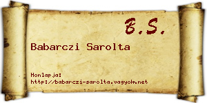 Babarczi Sarolta névjegykártya