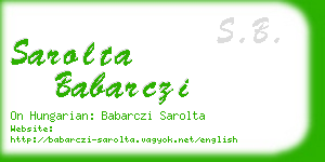 sarolta babarczi business card